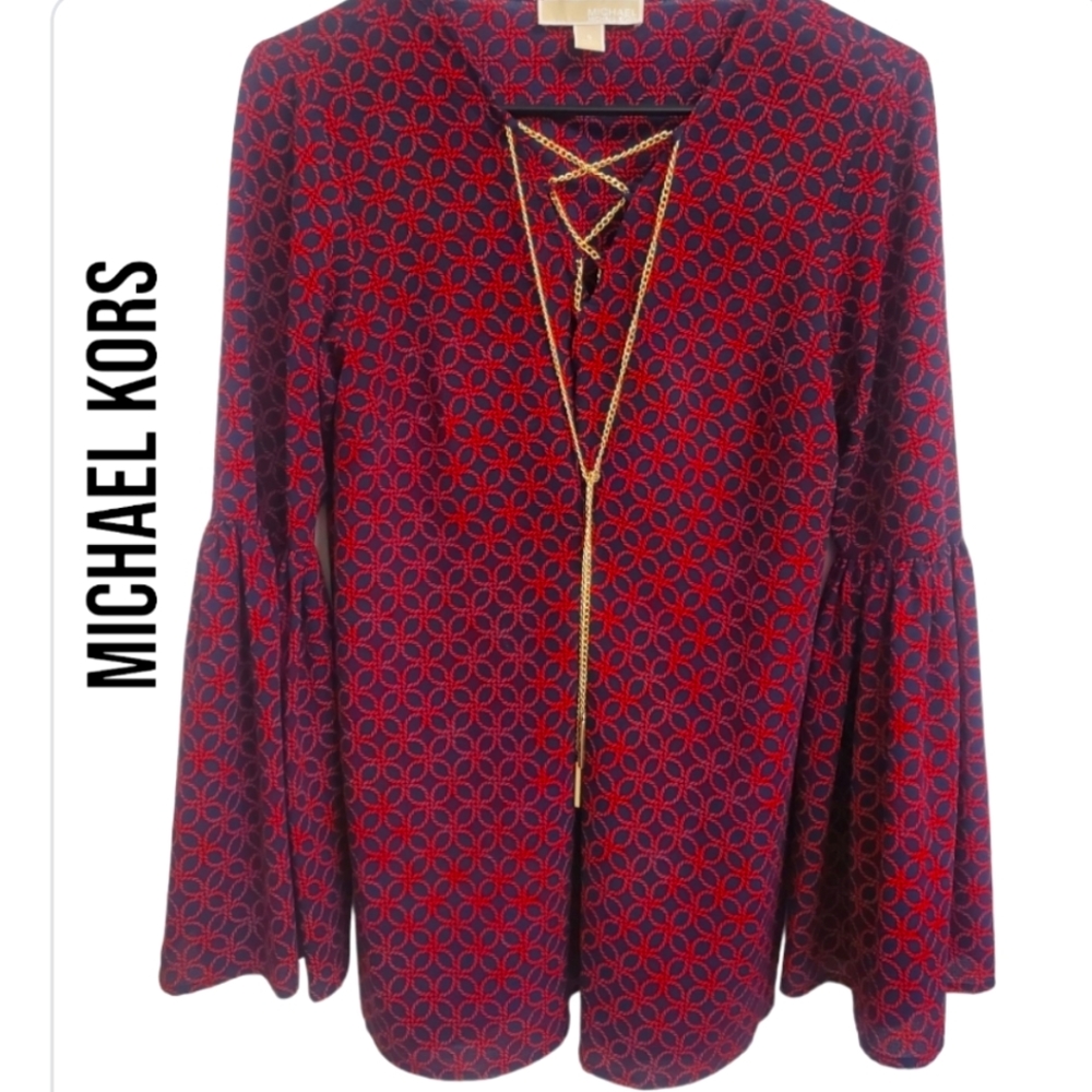 NWOT - Michael Kors criss-cross gold chain front  top - Size S